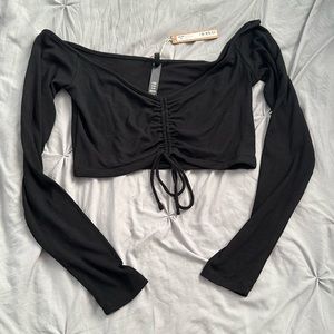 Skims soft lounge long sleeve crop top L